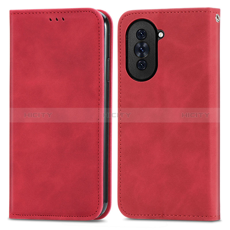 Handytasche Stand Schutzhülle Flip Leder Hülle S04D für Huawei Nova 10 Rot Plus