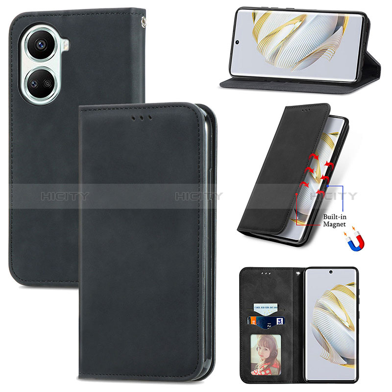 Handytasche Stand Schutzhülle Flip Leder Hülle S04D für Huawei Nova 10 SE