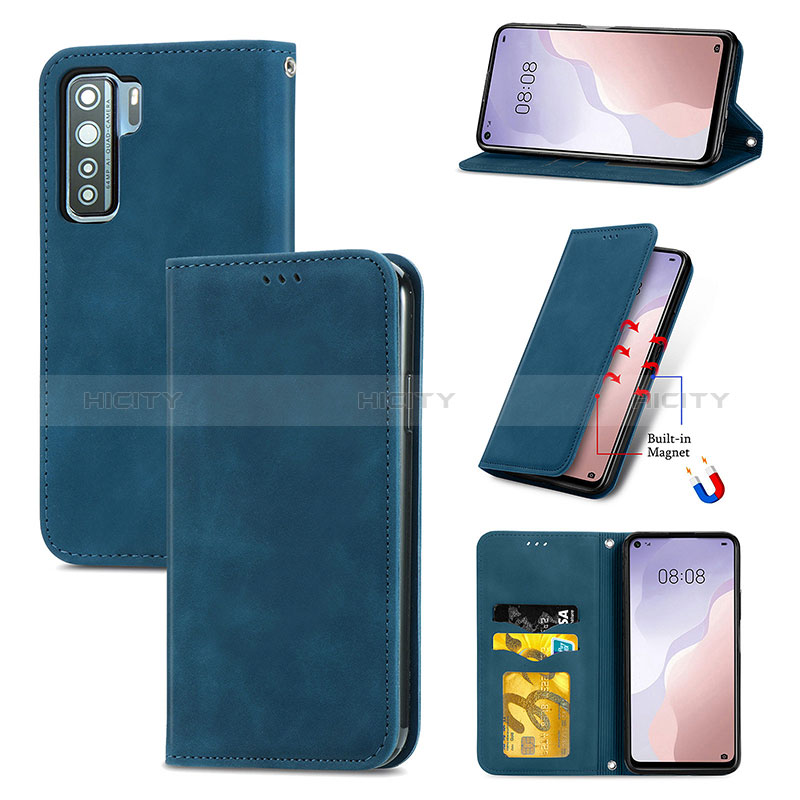 Handytasche Stand Schutzhülle Flip Leder Hülle S04D für Huawei Nova 7 SE 5G