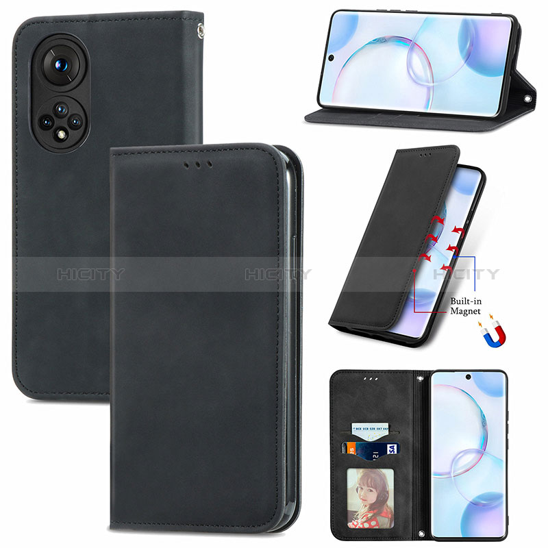 Handytasche Stand Schutzhülle Flip Leder Hülle S04D für Huawei Nova 9 groß