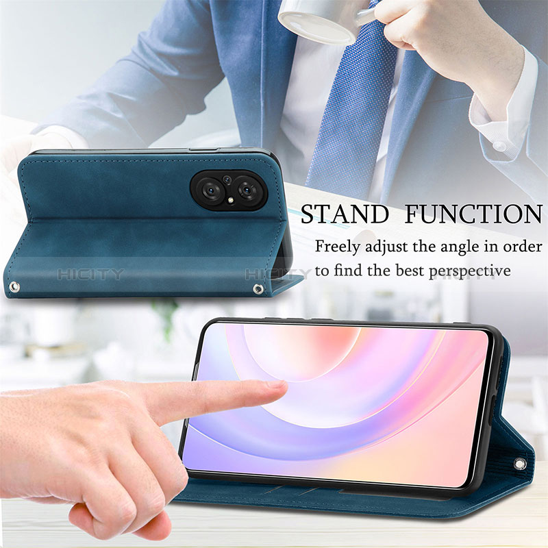 Handytasche Stand Schutzhülle Flip Leder Hülle S04D für Huawei Nova 9 SE