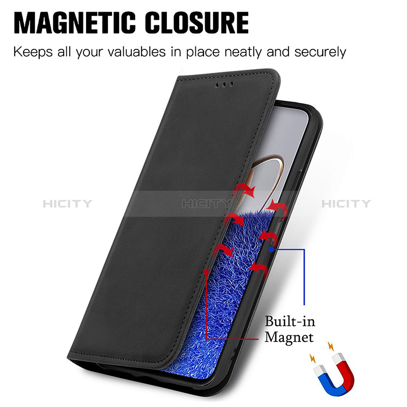 Handytasche Stand Schutzhülle Flip Leder Hülle S04D für Huawei Nova Y61 groß