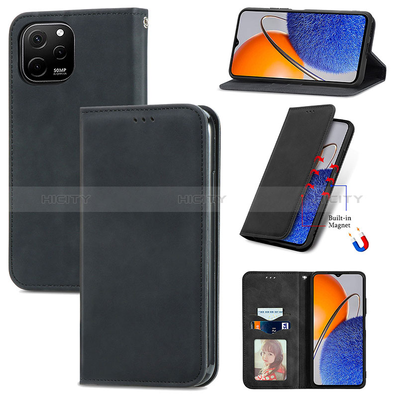 Handytasche Stand Schutzhülle Flip Leder Hülle S04D für Huawei Nova Y61