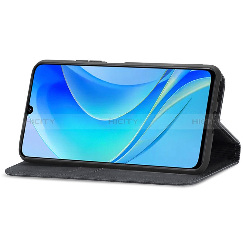 Handytasche Stand Schutzhülle Flip Leder Hülle S04D für Huawei Nova Y70 Plus groß