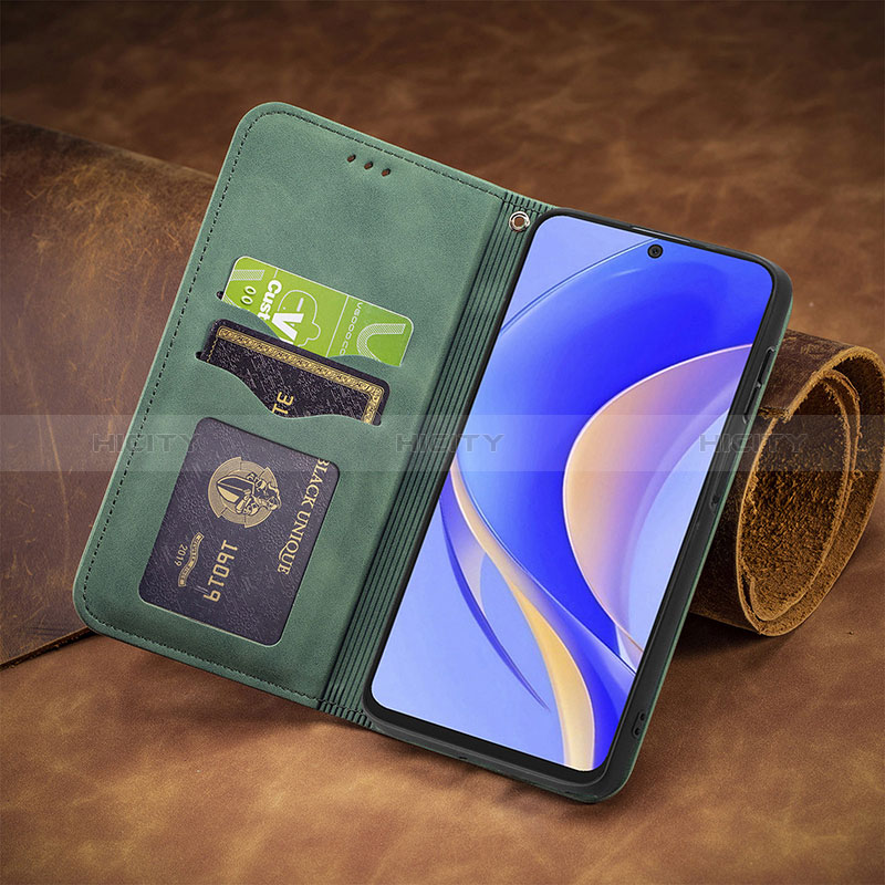 Handytasche Stand Schutzhülle Flip Leder Hülle S04D für Huawei Nova Y90 groß