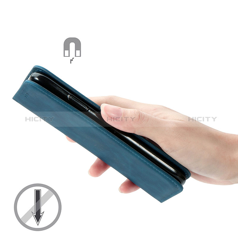 Handytasche Stand Schutzhülle Flip Leder Hülle S04D für Huawei P40 Lite 5G groß