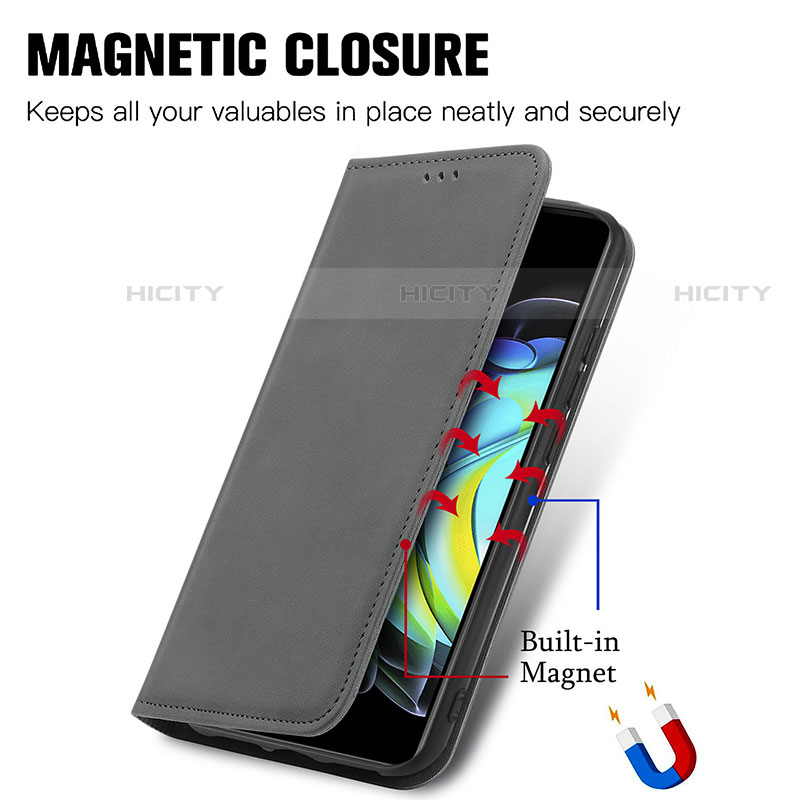 Handytasche Stand Schutzhülle Flip Leder Hülle S04D für Motorola Moto Edge 20 5G groß