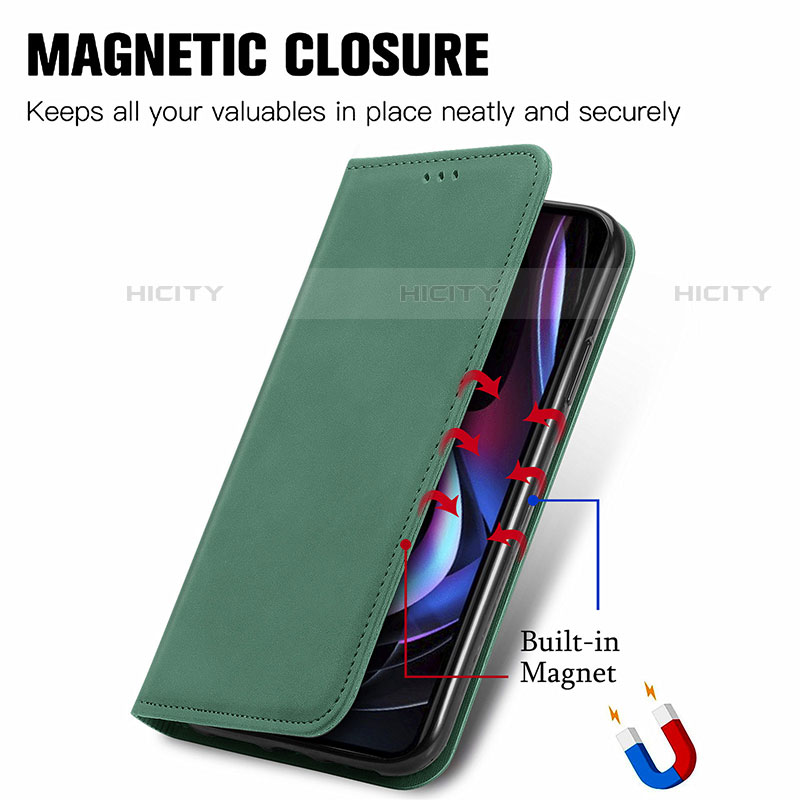 Handytasche Stand Schutzhülle Flip Leder Hülle S04D für Motorola Moto Edge (2021) 5G