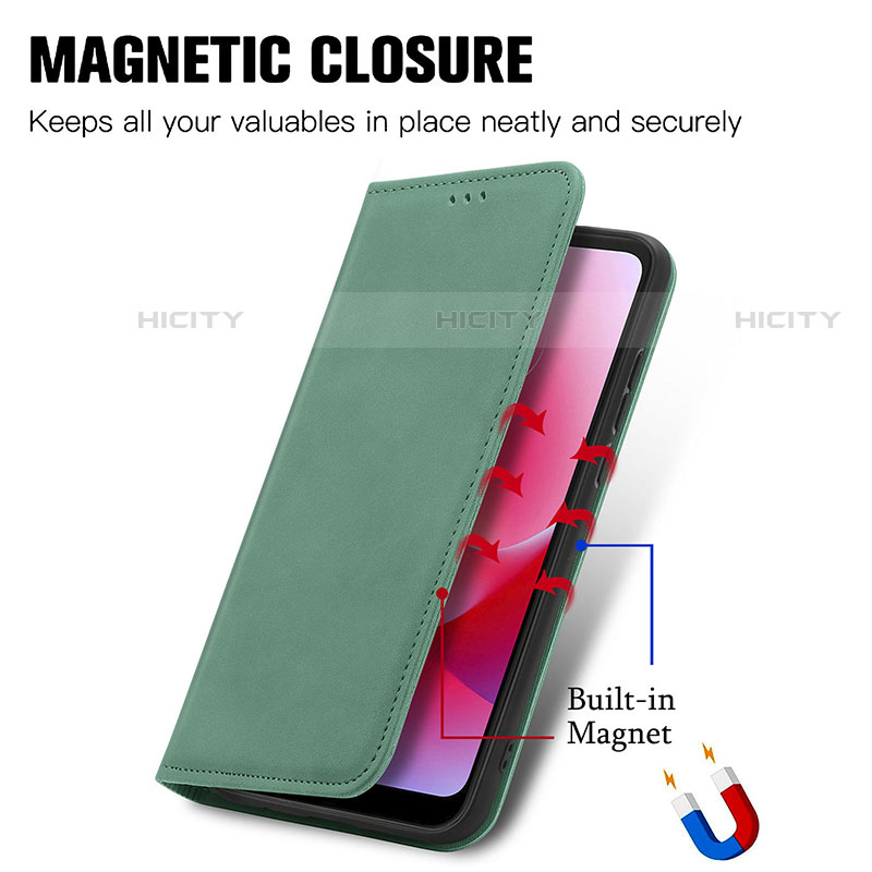 Handytasche Stand Schutzhülle Flip Leder Hülle S04D für Motorola Moto G Play (2023)