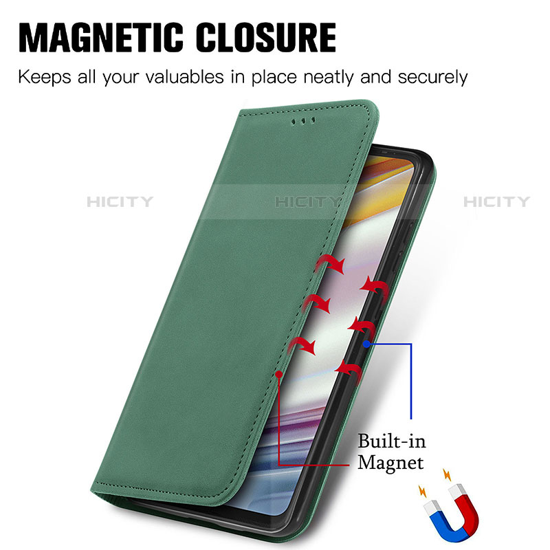 Handytasche Stand Schutzhülle Flip Leder Hülle S04D für Motorola Moto G40 Fusion