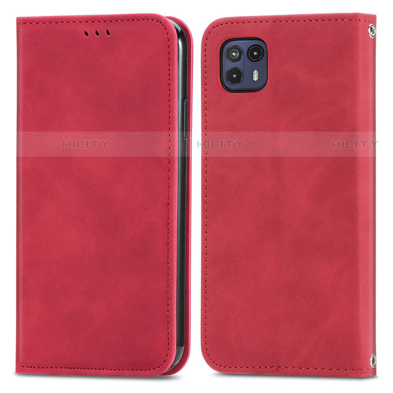 Handytasche Stand Schutzhülle Flip Leder Hülle S04D für Motorola Moto G50 5G Rot