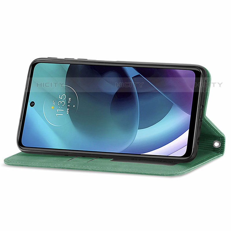 Handytasche Stand Schutzhülle Flip Leder Hülle S04D für Motorola Moto G51 5G groß