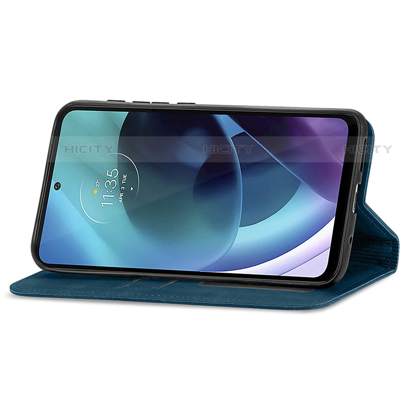 Handytasche Stand Schutzhülle Flip Leder Hülle S04D für Motorola Moto G71 5G