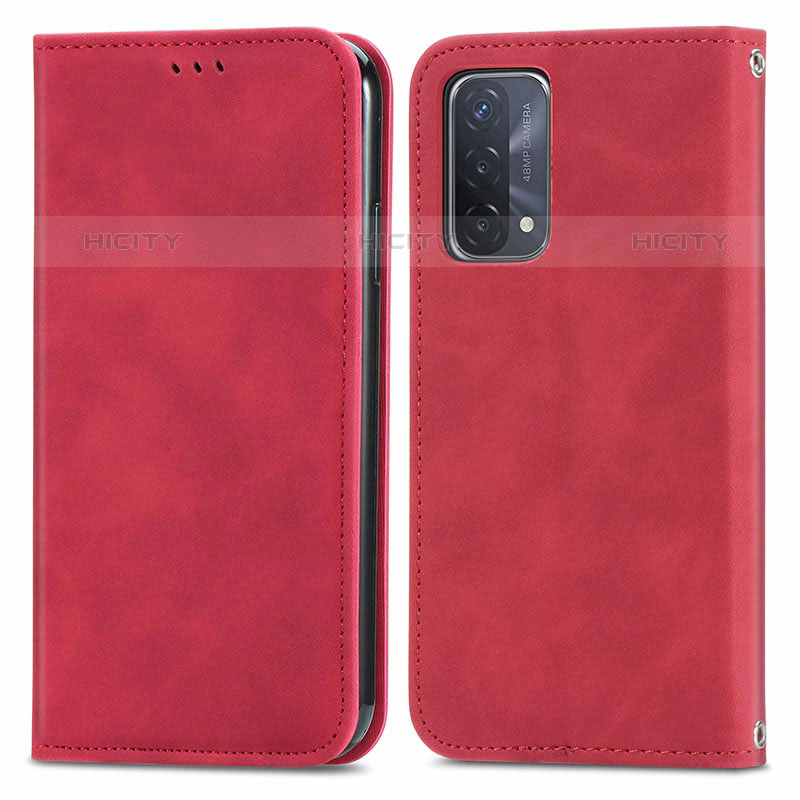 Handytasche Stand Schutzhülle Flip Leder Hülle S04D für OnePlus Nord N200 5G Rot