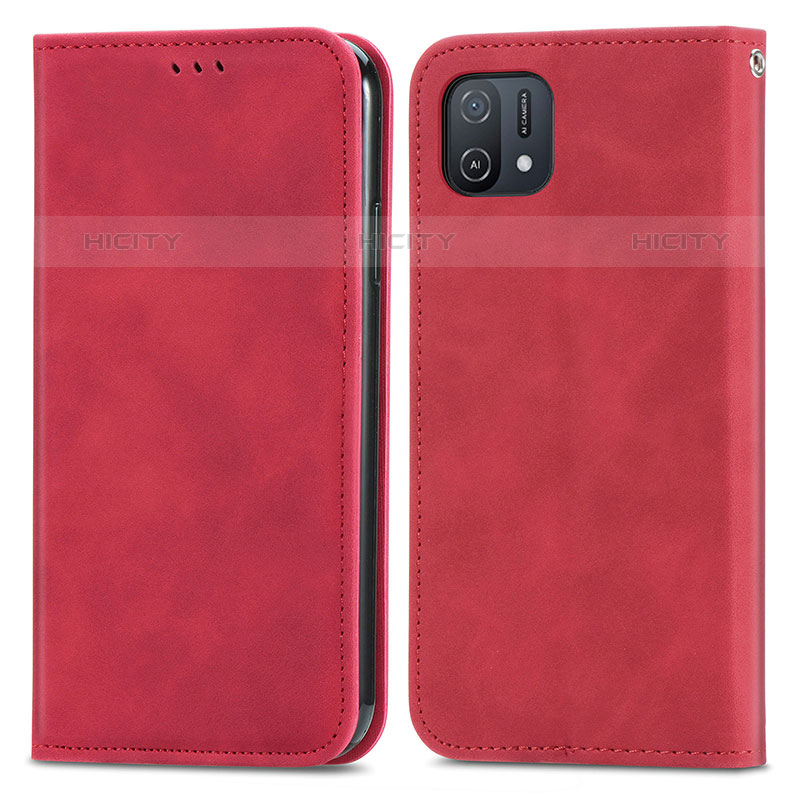 Handytasche Stand Schutzhülle Flip Leder Hülle S04D für Oppo A16e Rot