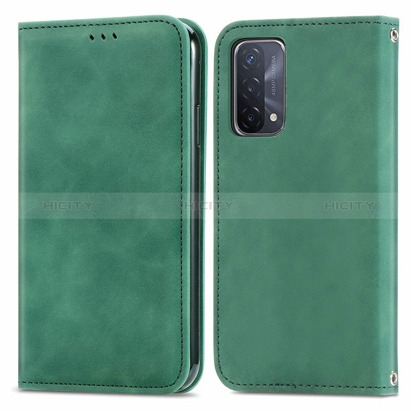 Handytasche Stand Schutzhülle Flip Leder Hülle S04D für Oppo A54 5G groß