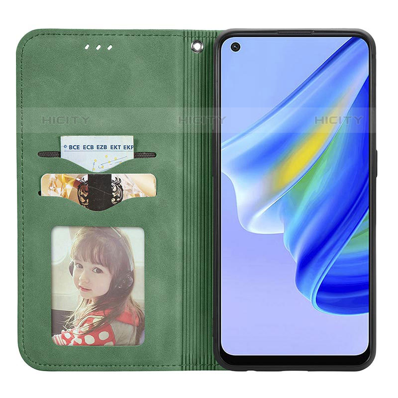 Handytasche Stand Schutzhülle Flip Leder Hülle S04D für Oppo A74 4G groß