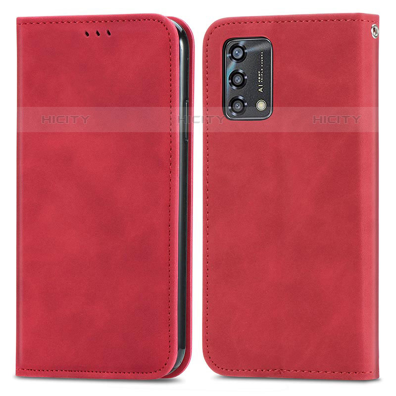 Handytasche Stand Schutzhülle Flip Leder Hülle S04D für Oppo A74 4G Rot