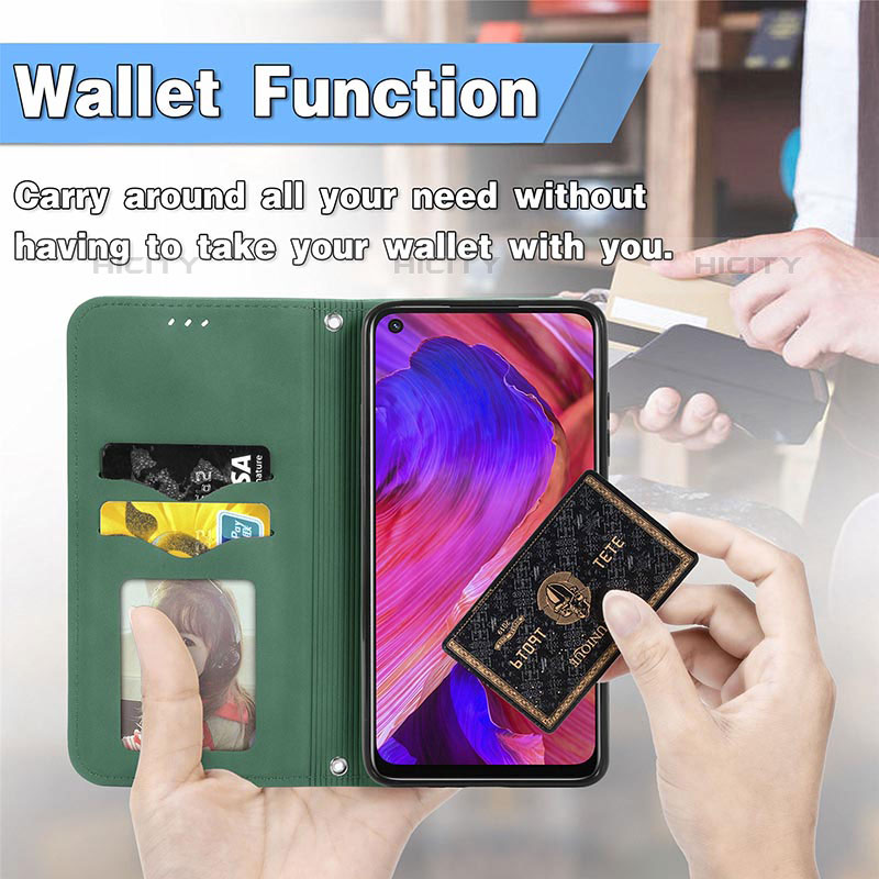 Handytasche Stand Schutzhülle Flip Leder Hülle S04D für Oppo A93 5G