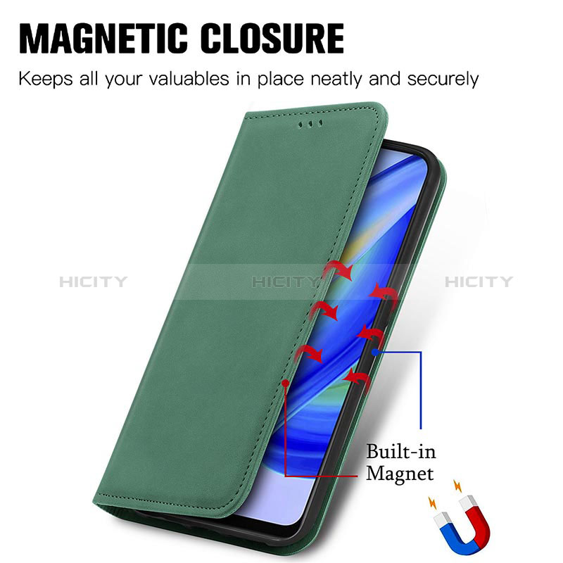 Handytasche Stand Schutzhülle Flip Leder Hülle S04D für Oppo A95 4G groß