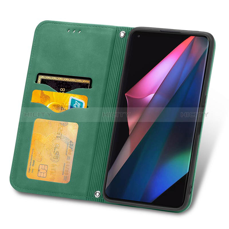 Handytasche Stand Schutzhülle Flip Leder Hülle S04D für Oppo Find X3 5G