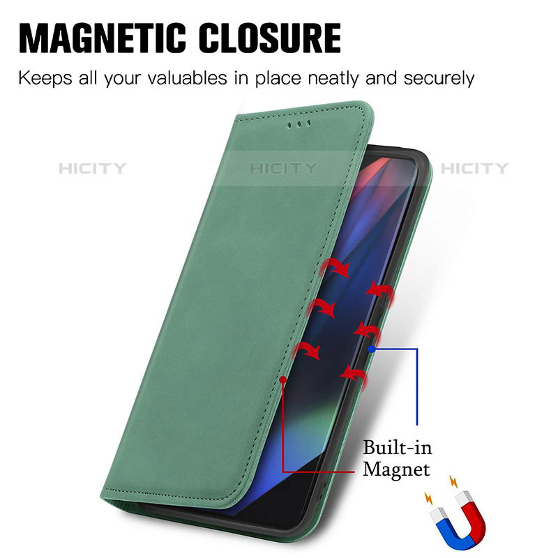 Handytasche Stand Schutzhülle Flip Leder Hülle S04D für Oppo Find X3 Pro 5G groß