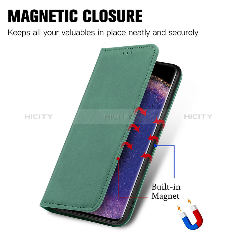 Handytasche Stand Schutzhülle Flip Leder Hülle S04D für Oppo Find X5 5G