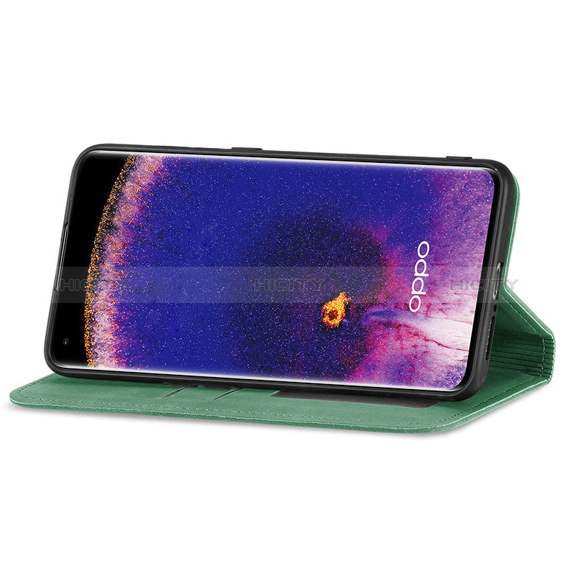 Handytasche Stand Schutzhülle Flip Leder Hülle S04D für Oppo Find X5 5G