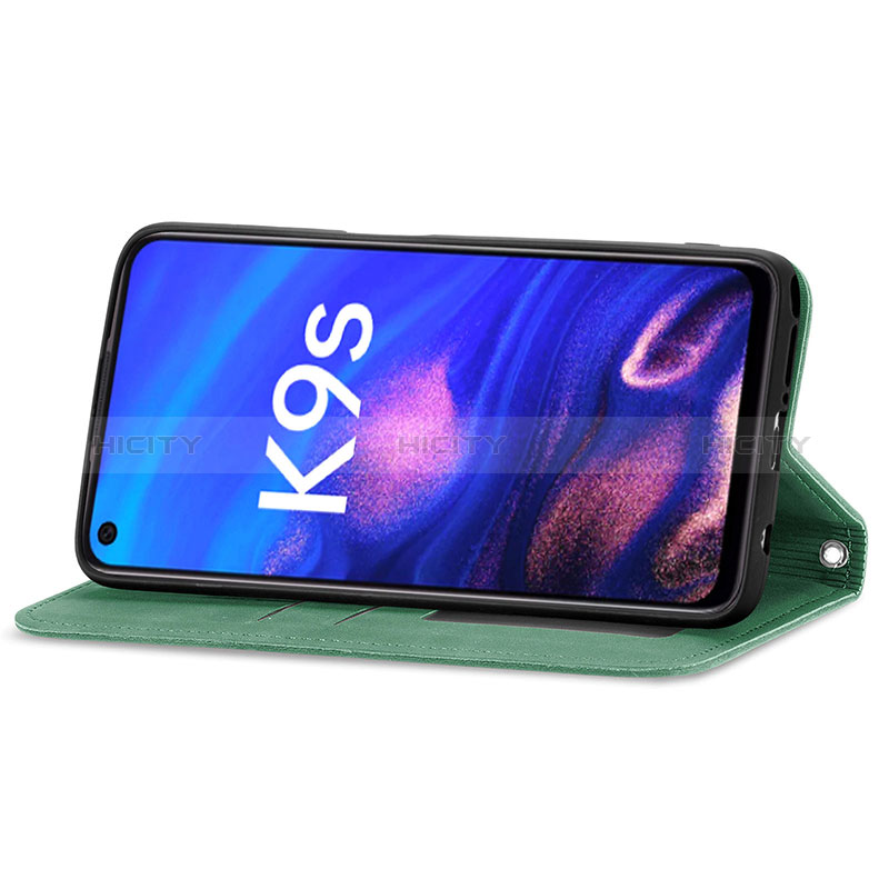 Handytasche Stand Schutzhülle Flip Leder Hülle S04D für Oppo K9S 5G