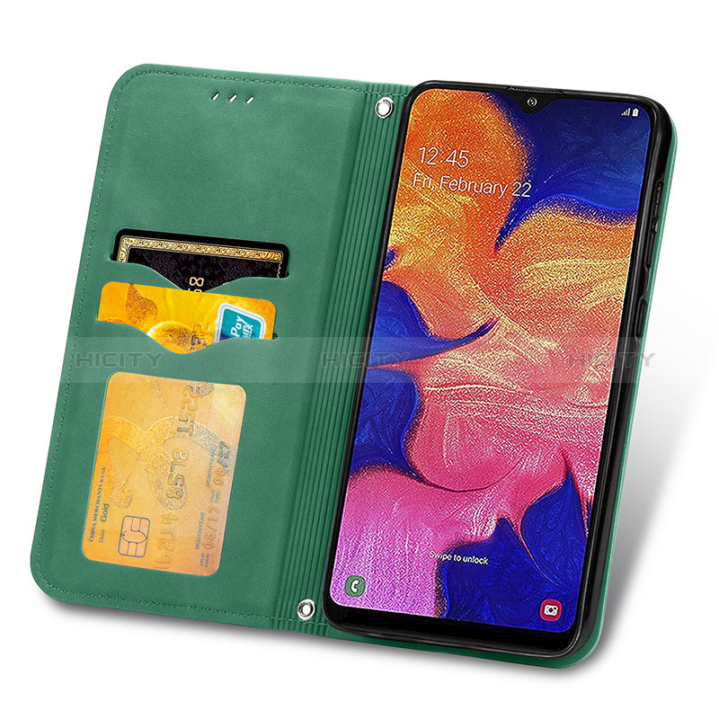 Handytasche Stand Schutzhülle Flip Leder Hülle S04D für Samsung Galaxy A10