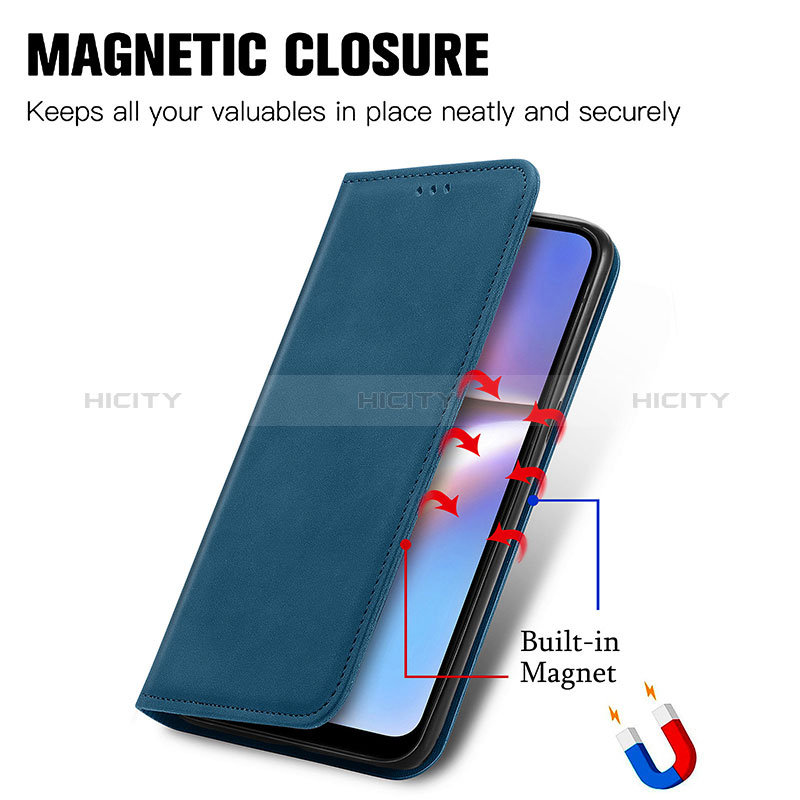 Handytasche Stand Schutzhülle Flip Leder Hülle S04D für Samsung Galaxy A10s groß