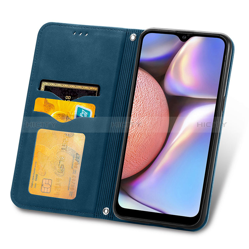 Handytasche Stand Schutzhülle Flip Leder Hülle S04D für Samsung Galaxy A10s groß