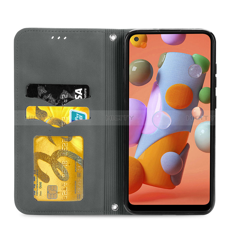 Handytasche Stand Schutzhülle Flip Leder Hülle S04D für Samsung Galaxy A11