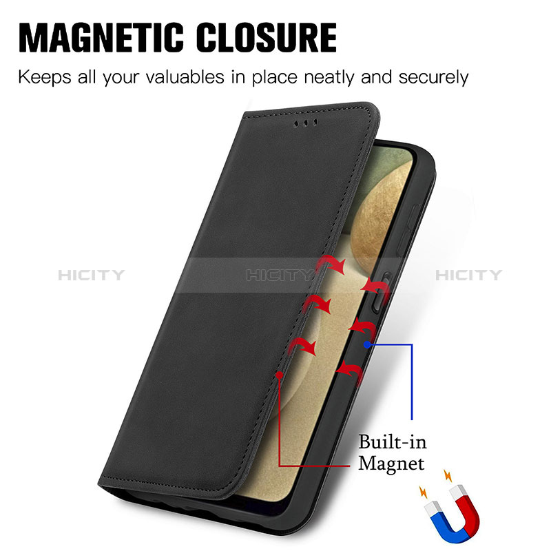 Handytasche Stand Schutzhülle Flip Leder Hülle S04D für Samsung Galaxy A12