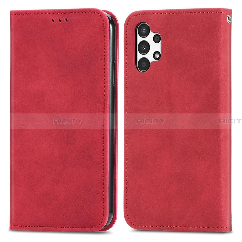 Handytasche Stand Schutzhülle Flip Leder Hülle S04D für Samsung Galaxy A13 4G Rot