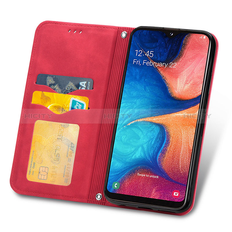 Handytasche Stand Schutzhülle Flip Leder Hülle S04D für Samsung Galaxy A20e