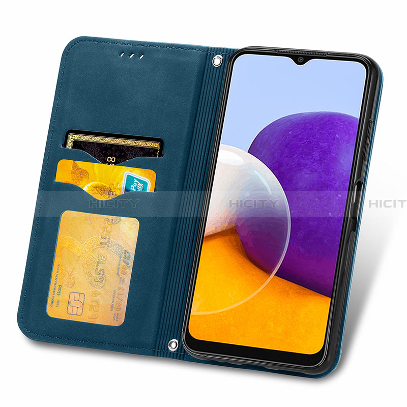 Handytasche Stand Schutzhülle Flip Leder Hülle S04D für Samsung Galaxy A22 5G