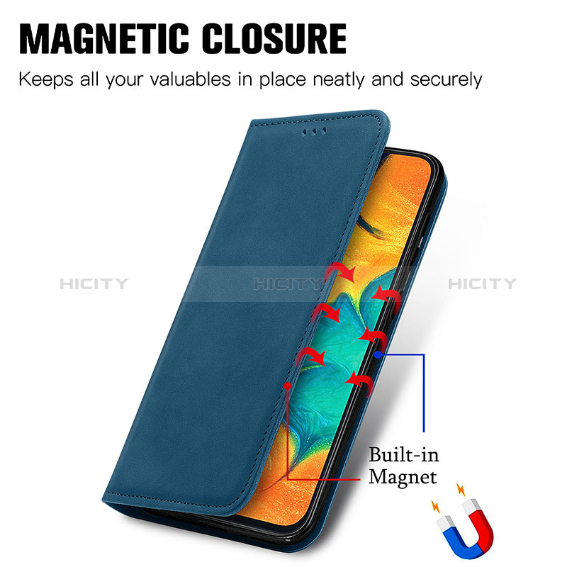 Handytasche Stand Schutzhülle Flip Leder Hülle S04D für Samsung Galaxy A30