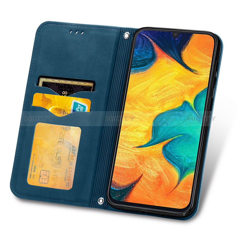 Handytasche Stand Schutzhülle Flip Leder Hülle S04D für Samsung Galaxy A30