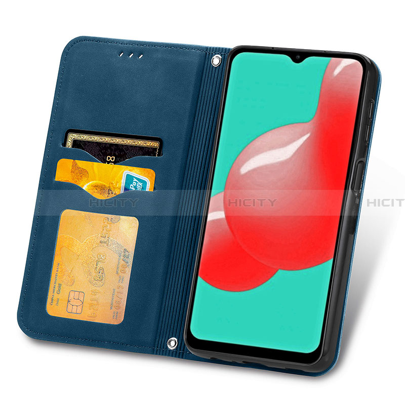 Handytasche Stand Schutzhülle Flip Leder Hülle S04D für Samsung Galaxy A32 5G groß