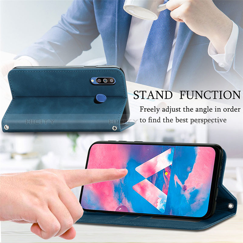 Handytasche Stand Schutzhülle Flip Leder Hülle S04D für Samsung Galaxy A40s