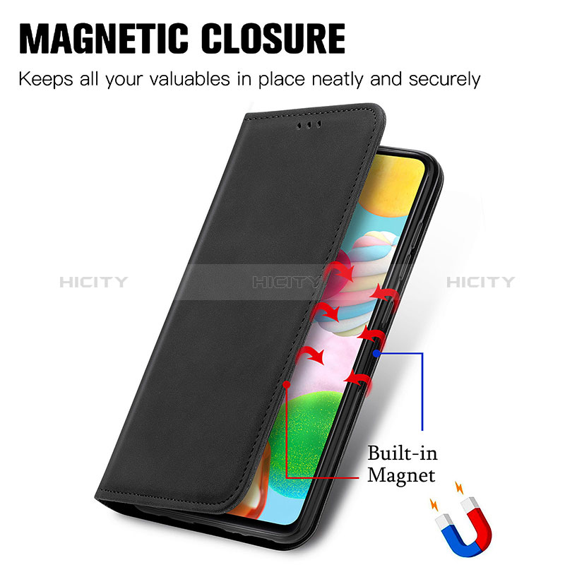 Handytasche Stand Schutzhülle Flip Leder Hülle S04D für Samsung Galaxy A41