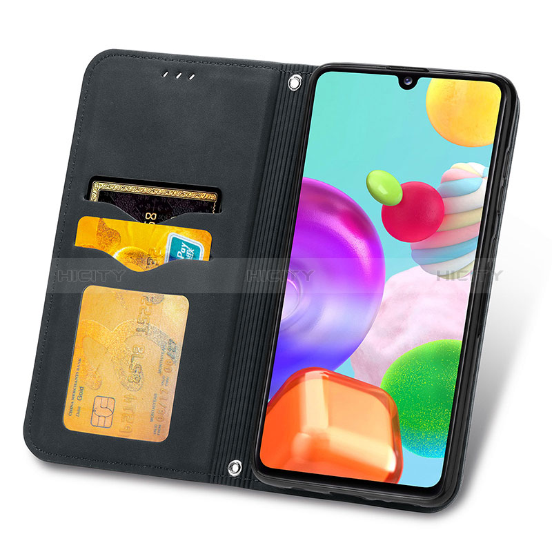 Handytasche Stand Schutzhülle Flip Leder Hülle S04D für Samsung Galaxy A41