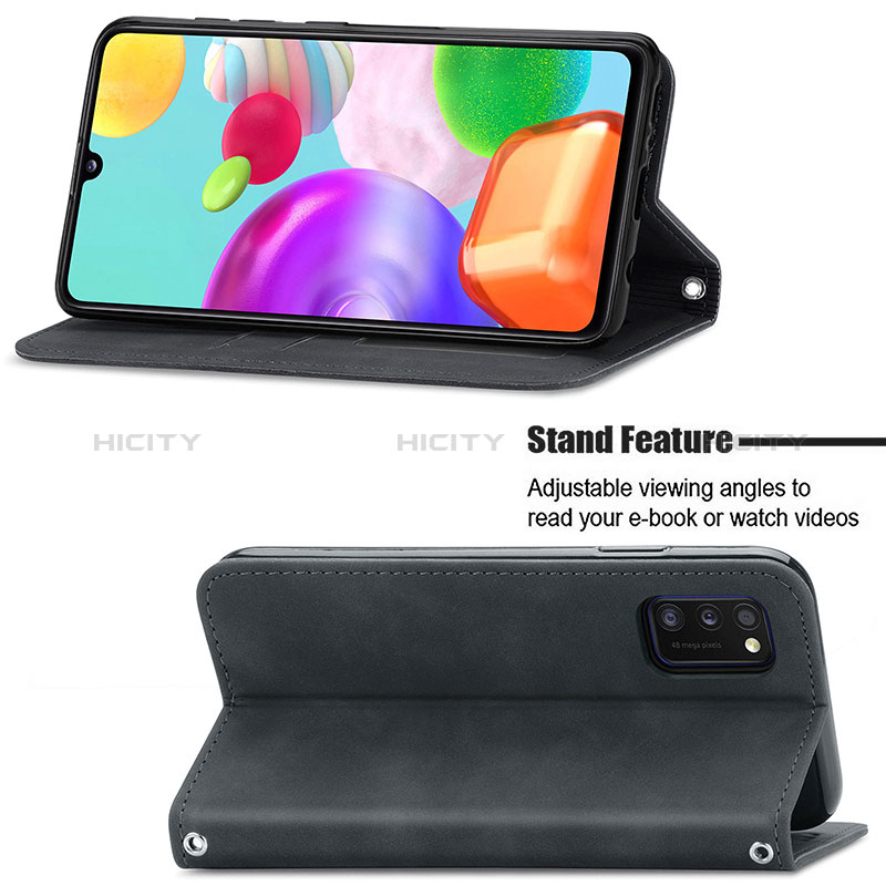 Handytasche Stand Schutzhülle Flip Leder Hülle S04D für Samsung Galaxy A41