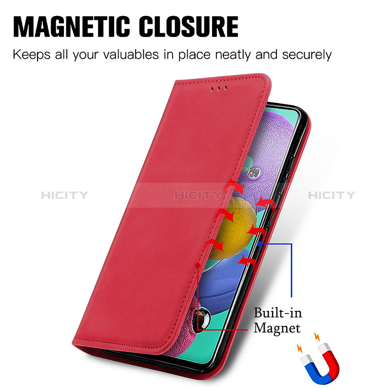 Handytasche Stand Schutzhülle Flip Leder Hülle S04D für Samsung Galaxy A71 5G