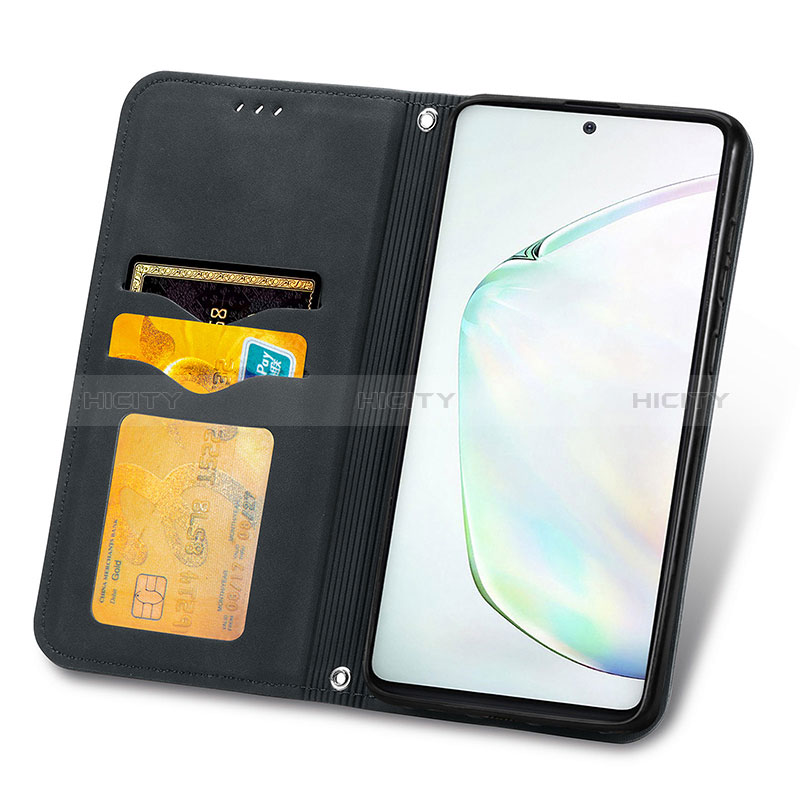 Handytasche Stand Schutzhülle Flip Leder Hülle S04D für Samsung Galaxy A81