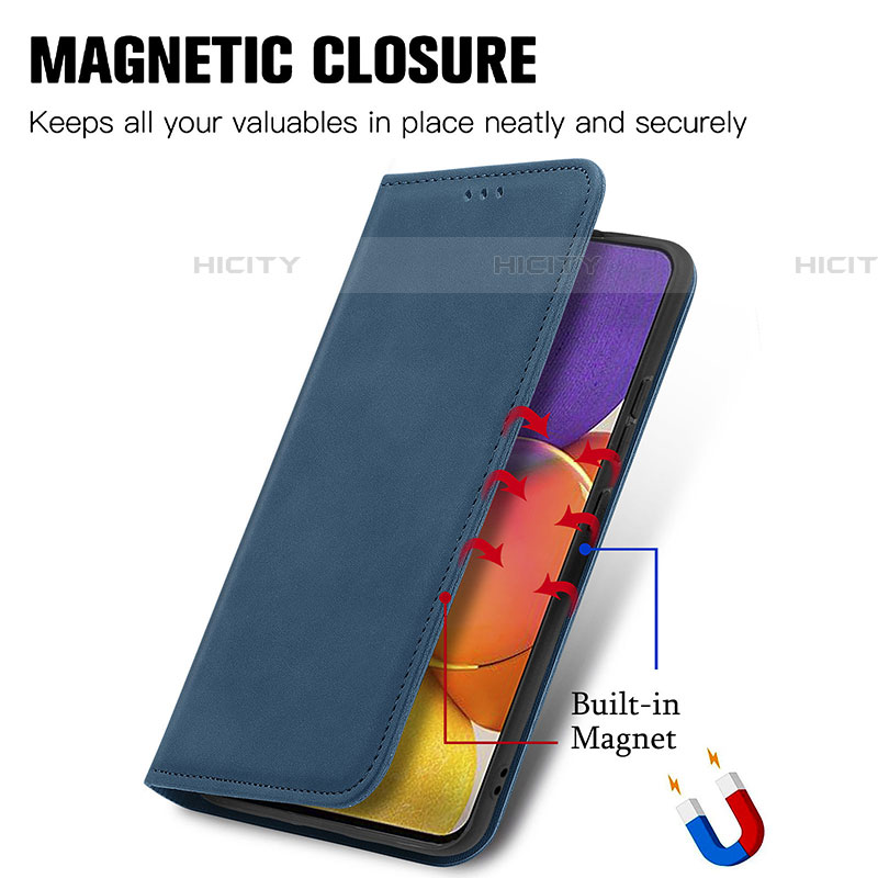 Handytasche Stand Schutzhülle Flip Leder Hülle S04D für Samsung Galaxy A82 5G groß
