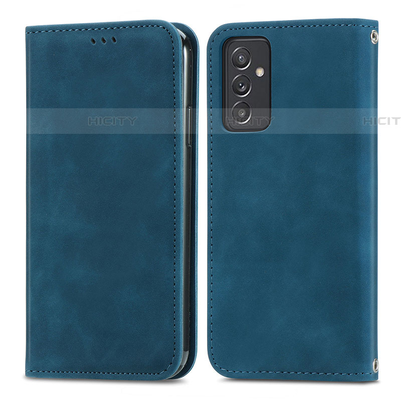 Handytasche Stand Schutzhülle Flip Leder Hülle S04D für Samsung Galaxy A82 5G Blau Plus
