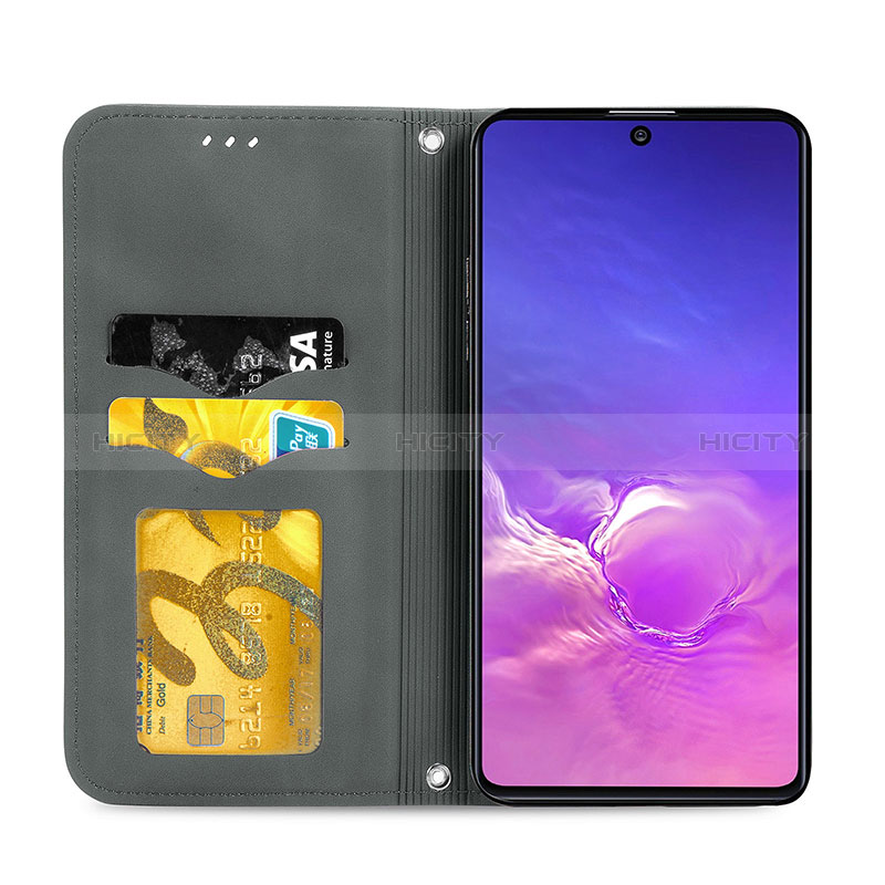 Handytasche Stand Schutzhülle Flip Leder Hülle S04D für Samsung Galaxy A91