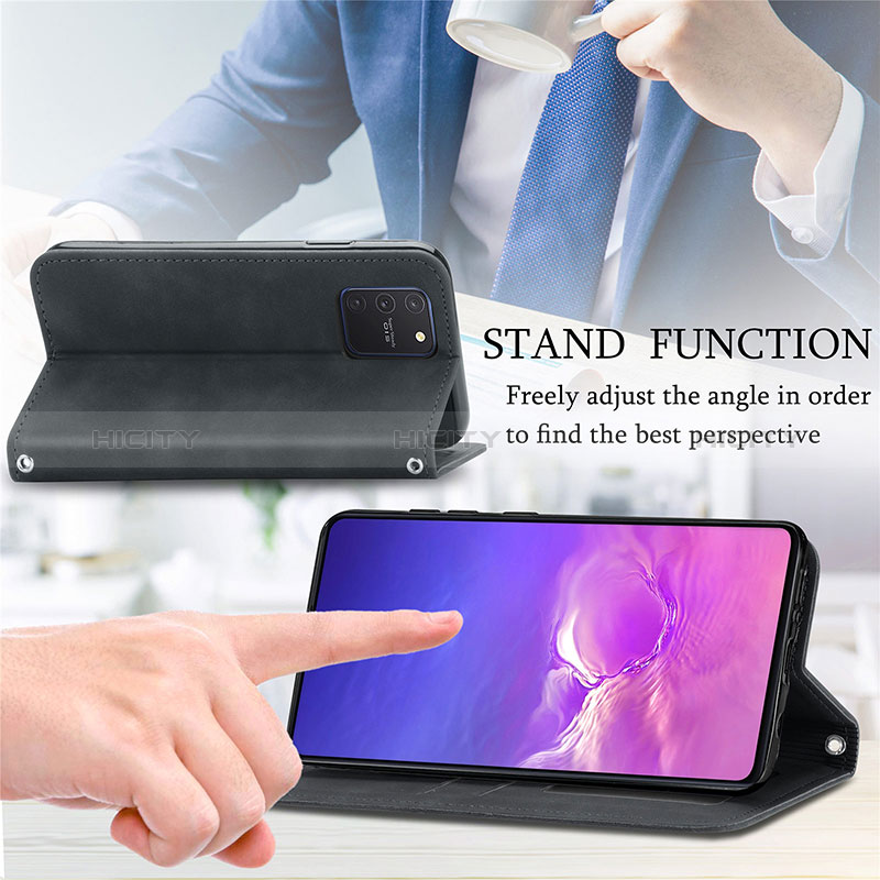 Handytasche Stand Schutzhülle Flip Leder Hülle S04D für Samsung Galaxy A91